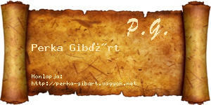 Perka Gibárt névjegykártya